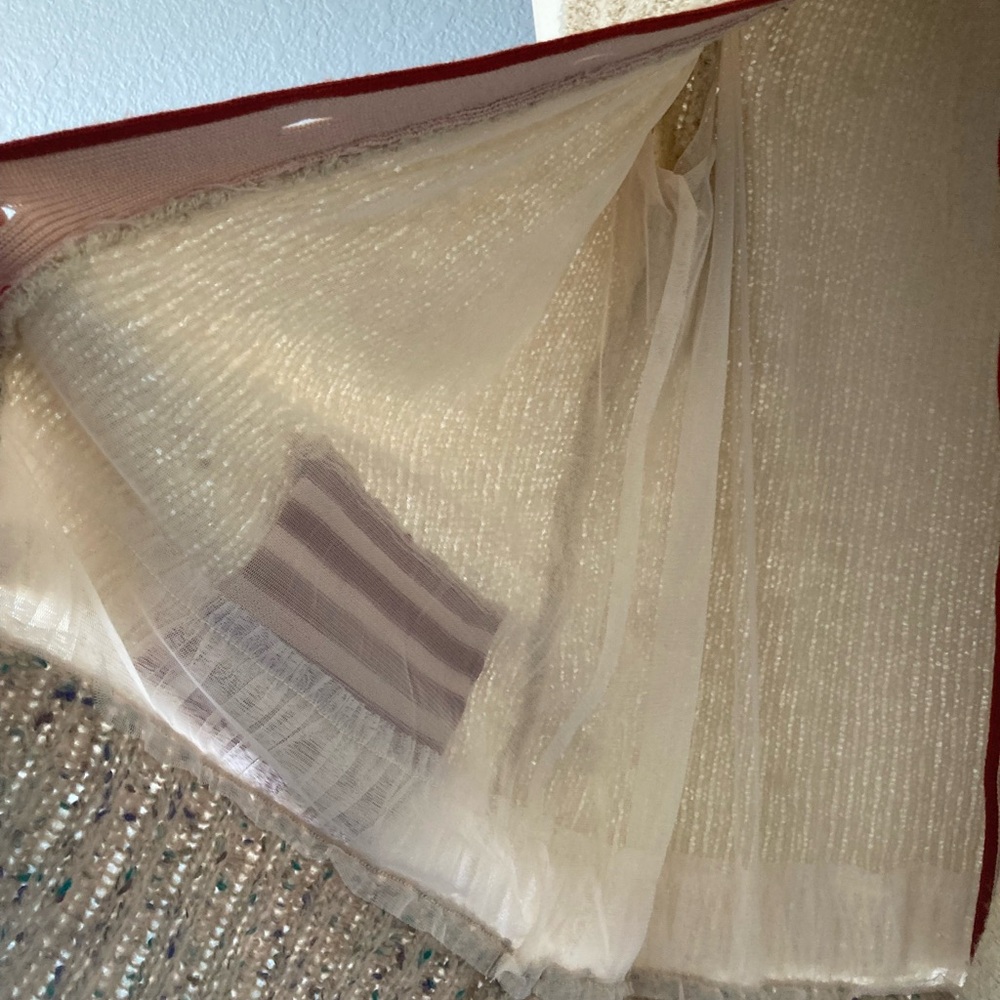 🧵2/$80🧵 CHARLIE & ROBIN Anthro Cardigan, tulle, boucle, unique, ribbon trim - Picture 15 of 17